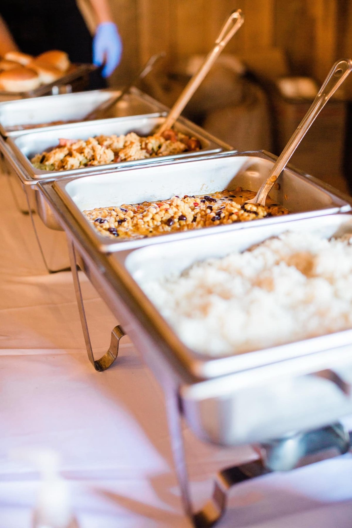 Catering buffet setup